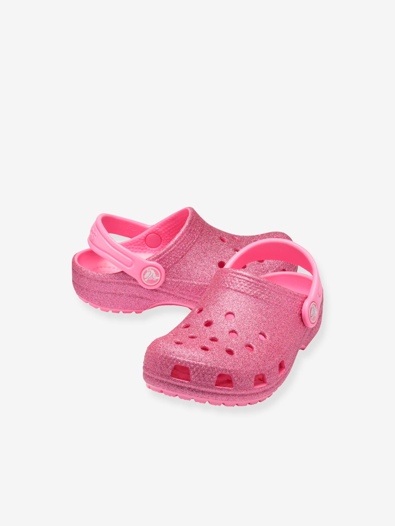 Sabots bébé Classic Glitter Clog T CROCS™ pink lemonade