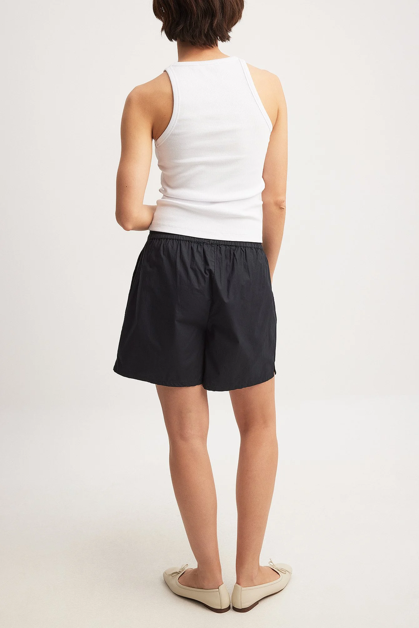 Lange Shorts aus Baumwolle mit elastischem Bund