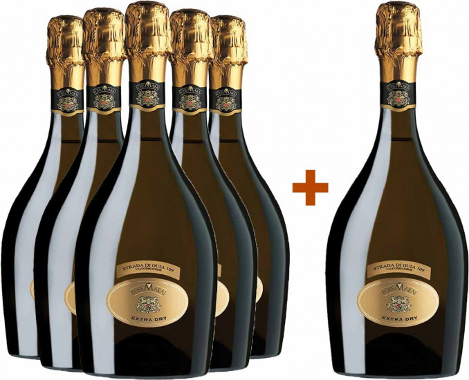 5+1 Paket Strada di Guia 109 Valdobbiadene Prosecco Superiore DOCG extra trocken - Foss Marai