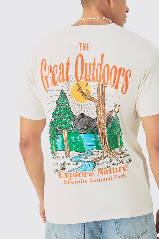 Oversize T-Shirt mit Outside Print