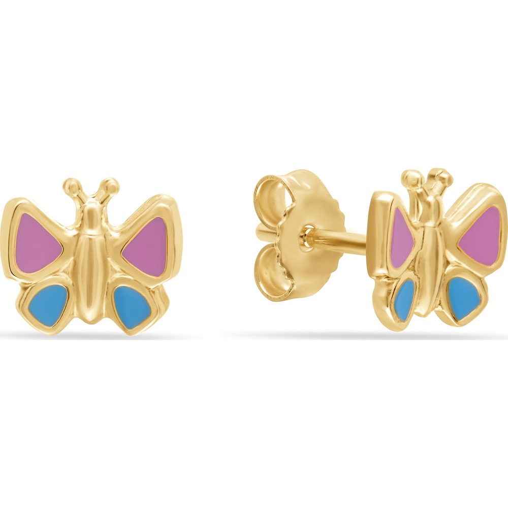 FAVS Boucles d'oreilles à fermoir à poussette 375 Or jaune Boucles d'oreilles