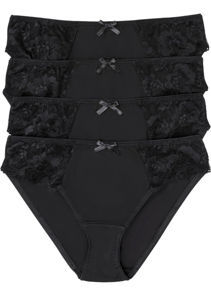 Slip (4er Pack) mit Spitze
