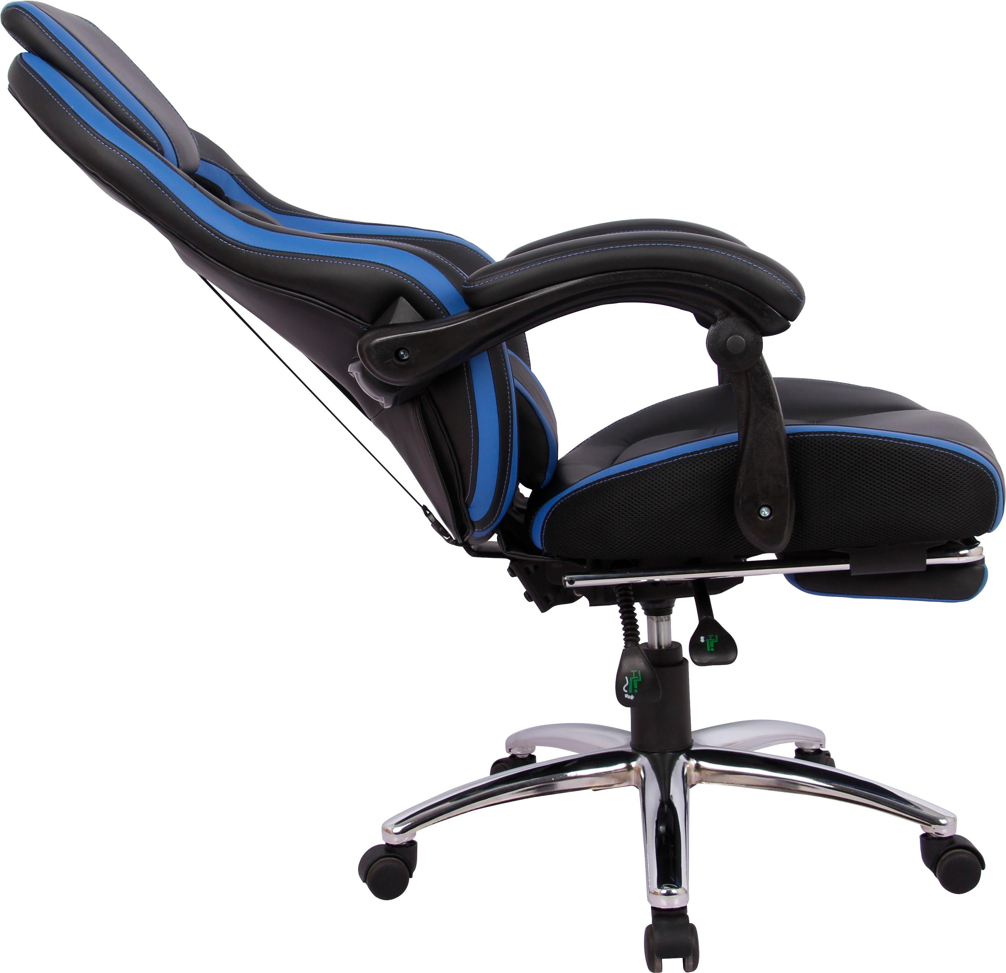 INOSIGN Gaming-Stuhl Sprinta 1, Chefsessel mit ausziehbarer Fußstütze, komfortabel gepolstert mit vielen ergonomischen Funktionen