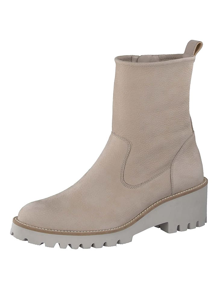 Paul Green Leder-Stiefeletten in Beige günstig kaufen