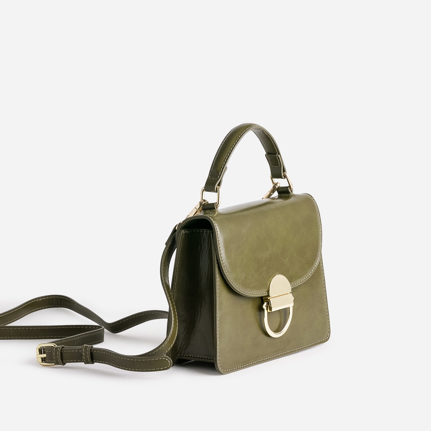 Sac à main kaki petit format
