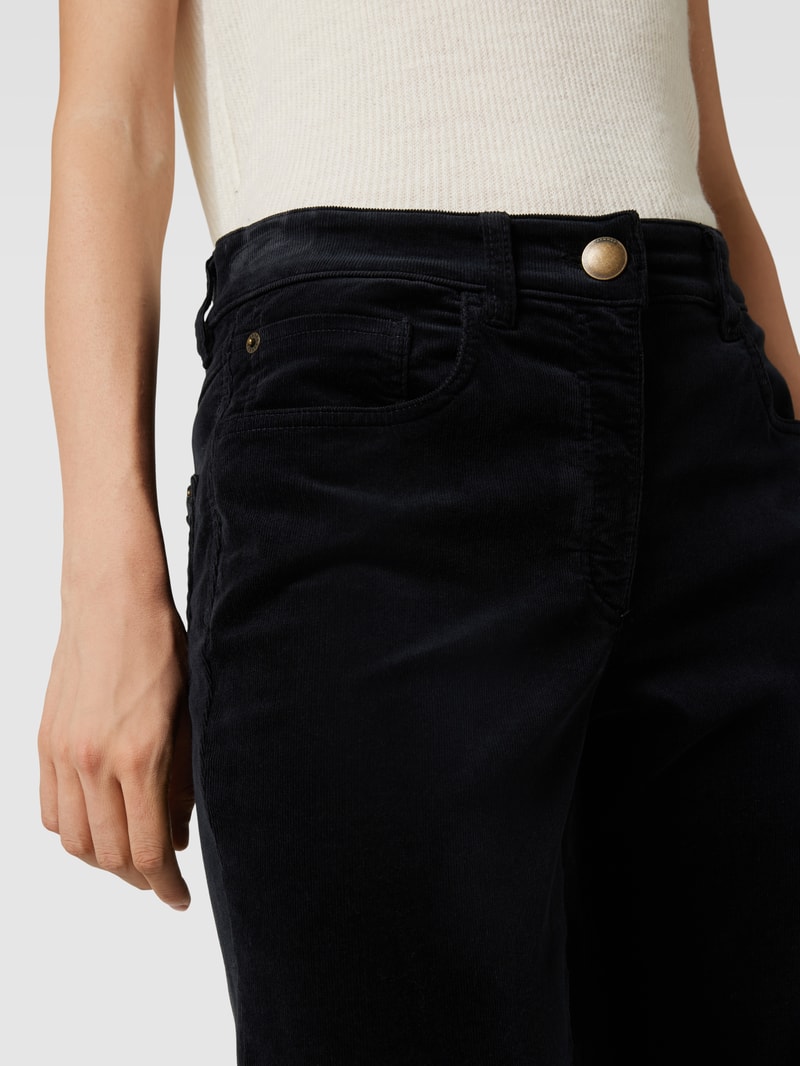 Cordhose im 5-Pocket-Design Modell 'CORA' in schwarz