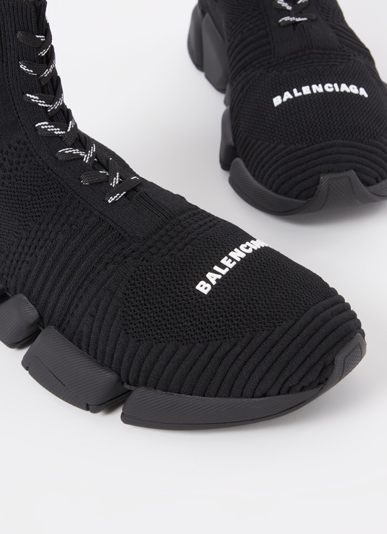 Monochromatyczne trampki Balenciaga Speed 2.0 z cholewką z siateczki