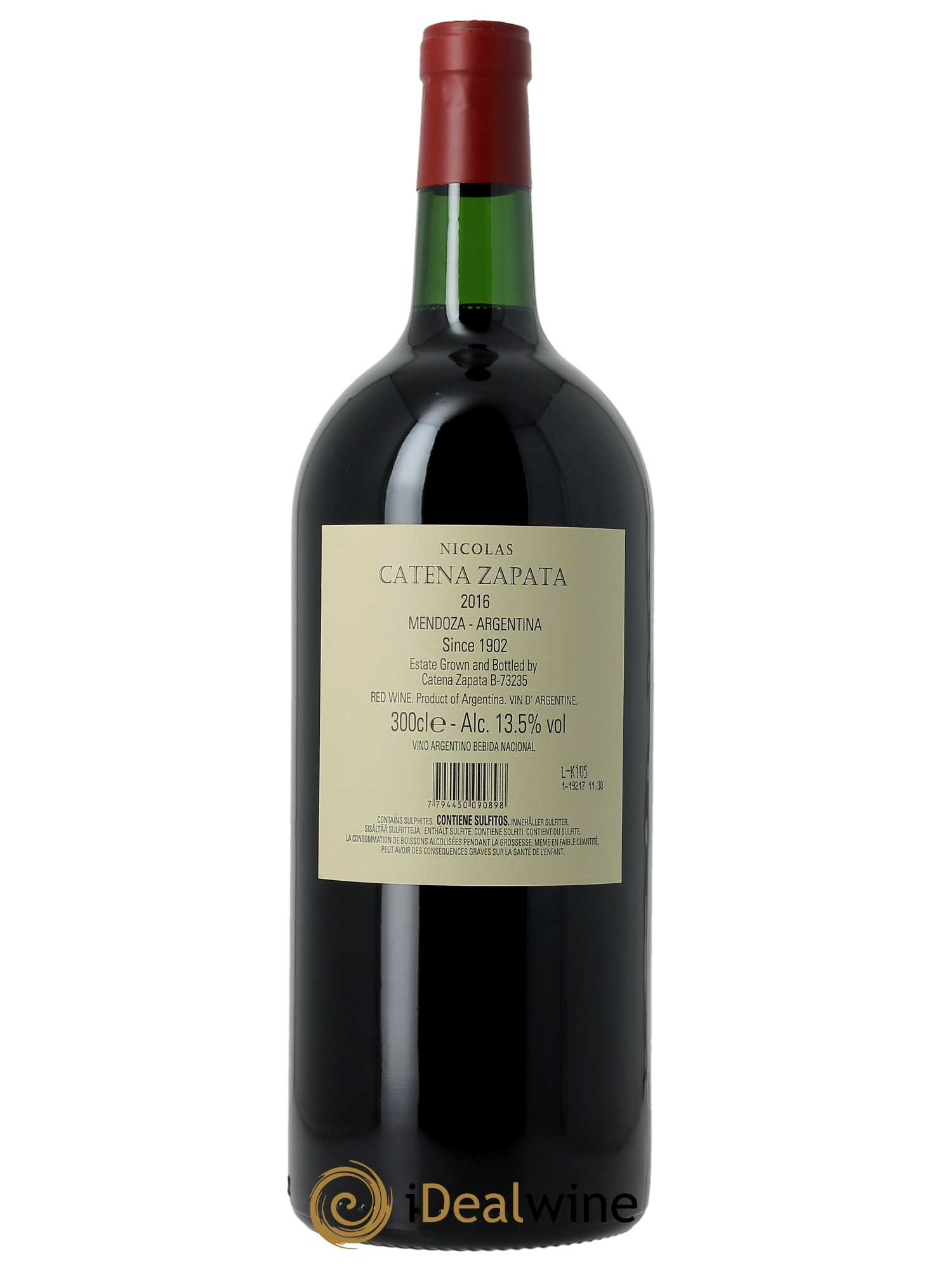 Mendoza Catena Zapata Nicolas  2016 - Lot de 1 Double-magnum