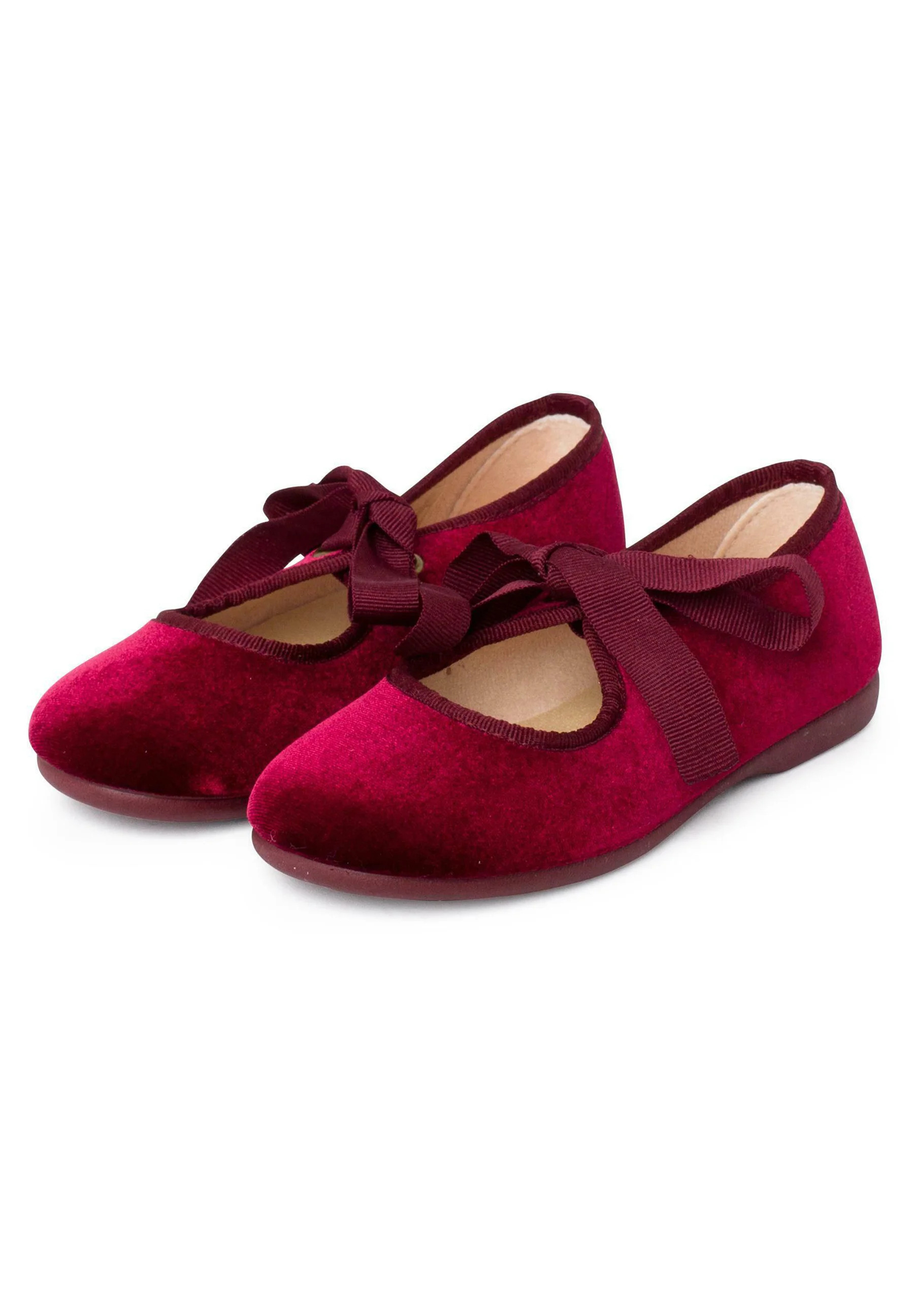 Pisamonas MERCEDITAS TERCIOPELO LAZO FAYA NIÑA - Zapatos primeros pasos