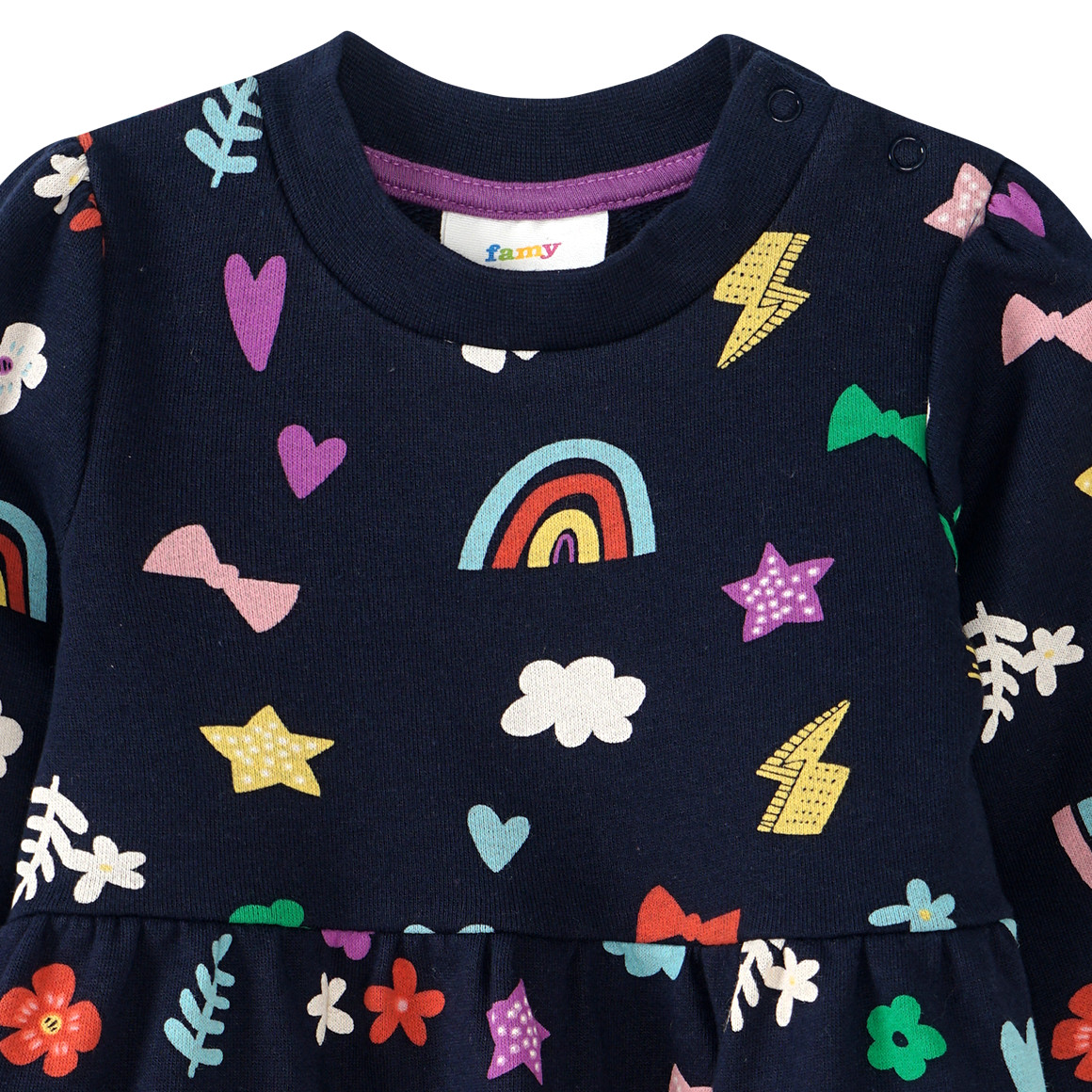 Baby Sweatkleid mit bunten Motiven