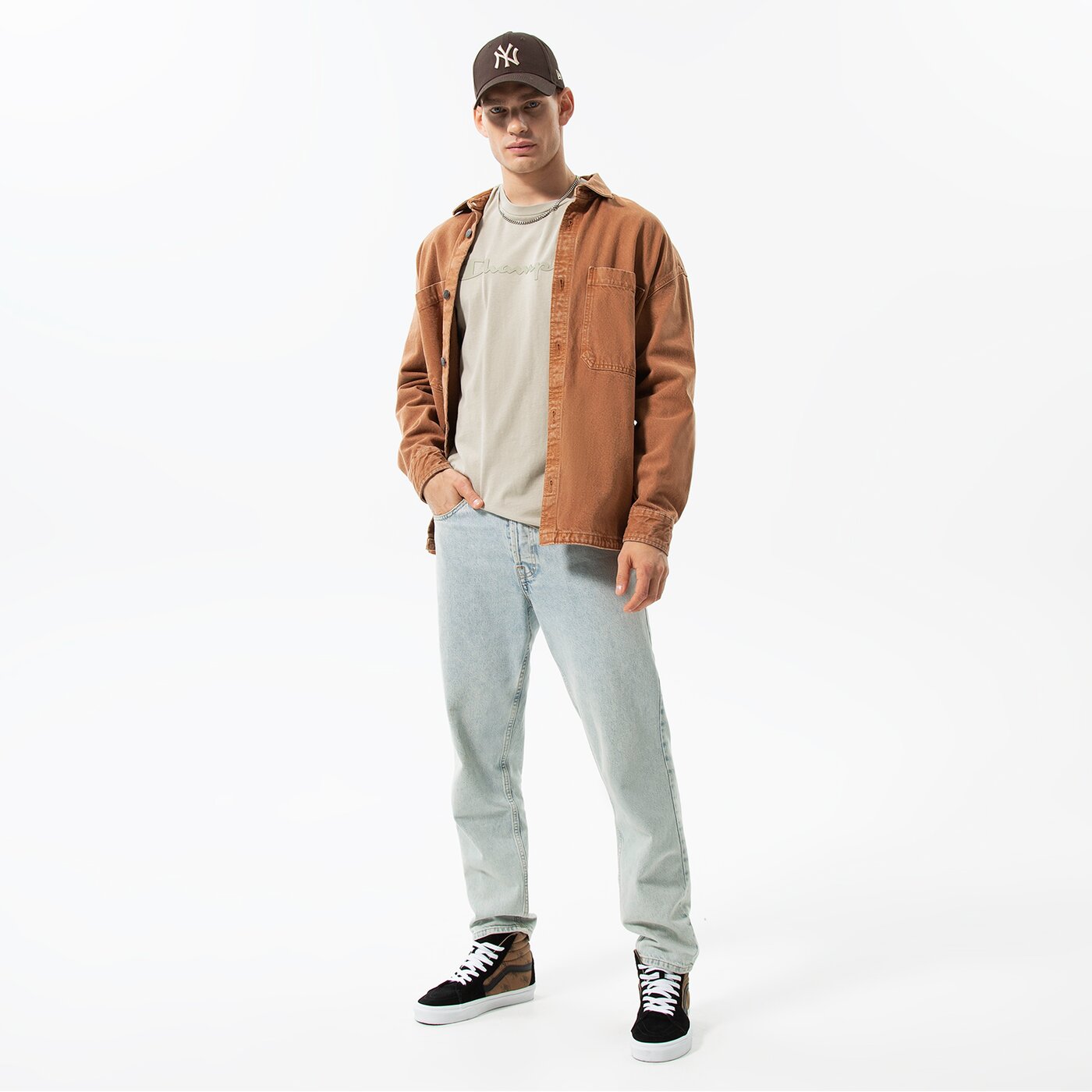 CHAMPION T-SHIRT CREWNECK LONG SLEEVE T-SHIRT Grau