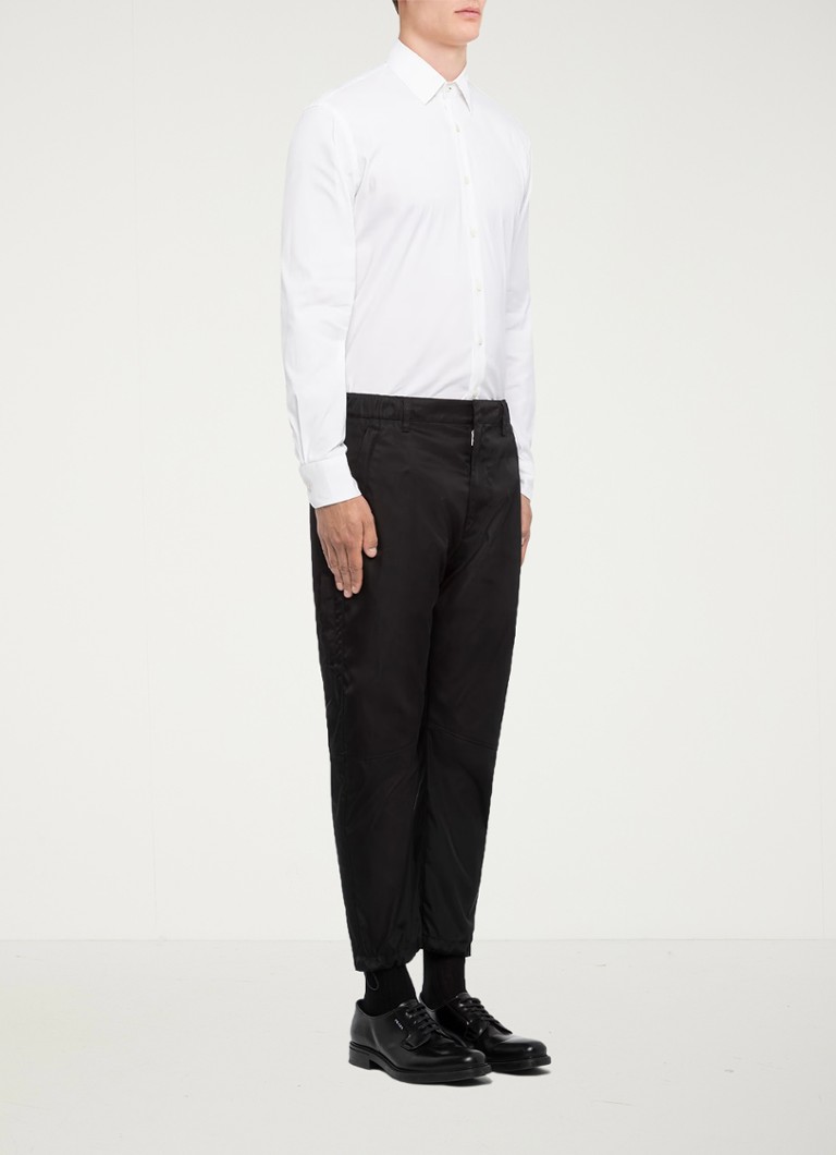 Nohavice slim fit z renylonu Prada s bočnými vreckami