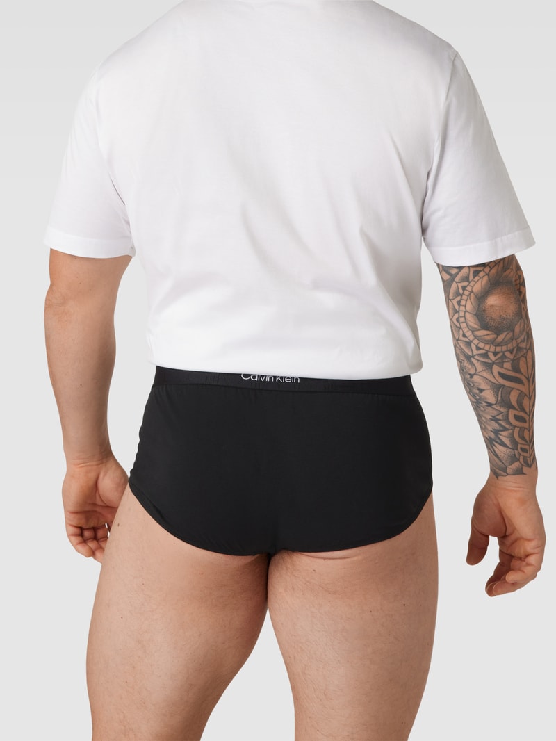 PLUS SIZE Slip mit mittelhohem Bund Modell 'HIP BRIEF' in schwarz