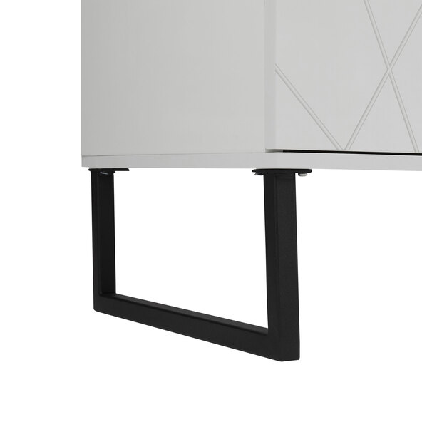 Hochglanz-Vitrine mit 3D-Optik, weiß