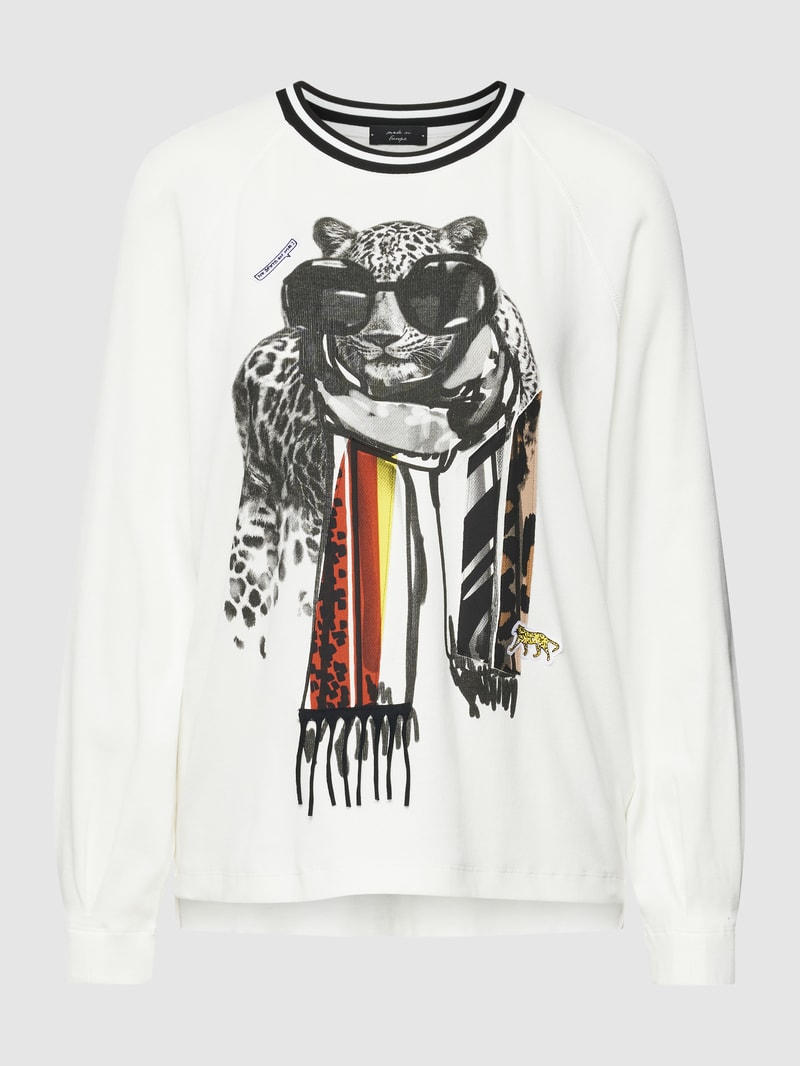 Longsleeve mit Motiv-Print in offwhite