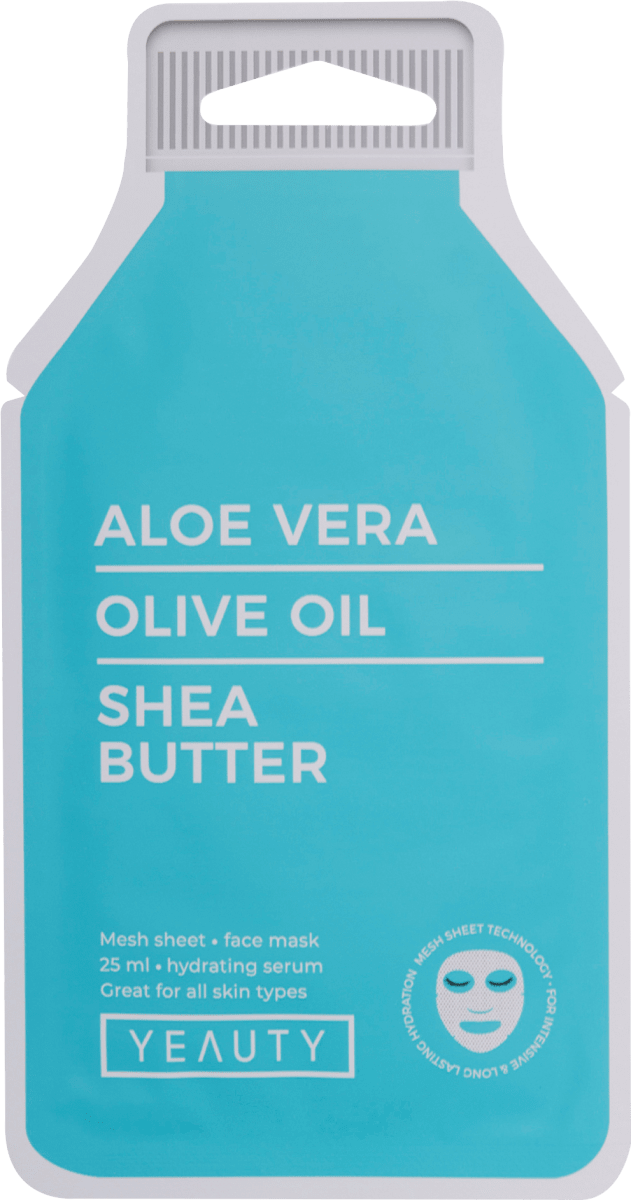 Tuchmaske Aloe Vera-Olive-Shea Butter, 1 St