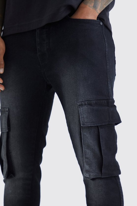Super Skinny Stretch Cargo-Jeans