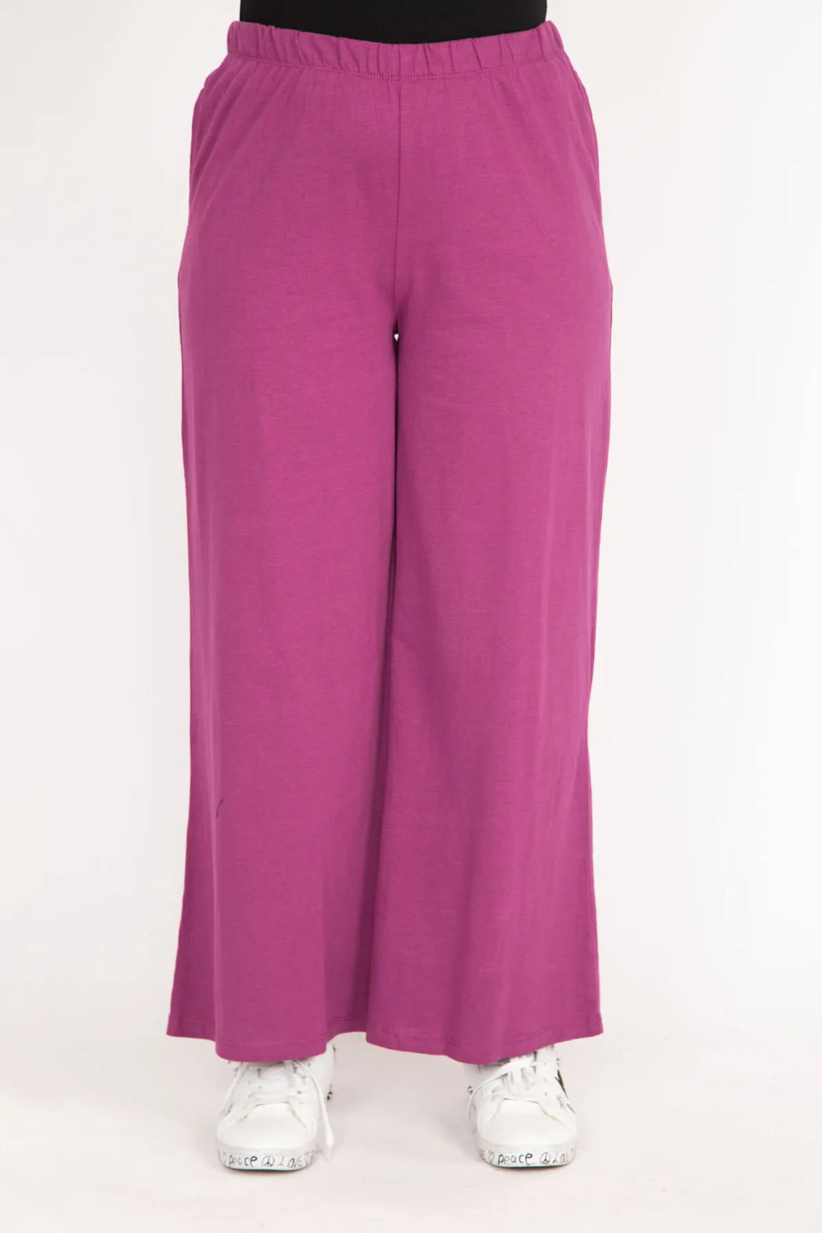 Şans  Damen-Jogginghose von Fujya, große Größe, weites Bein, unten, 65n35988