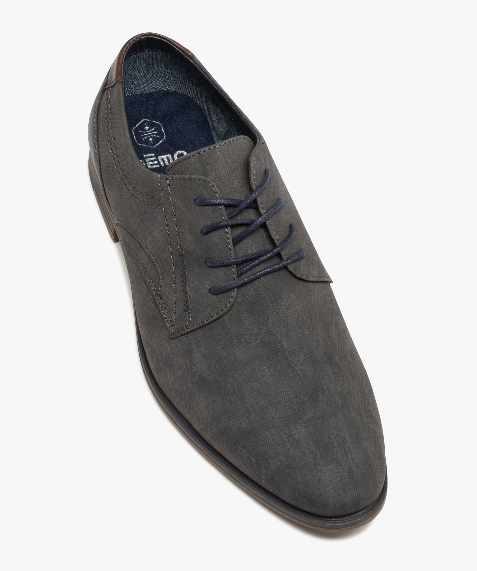 Derbies homme en suédine unie gris | GEMO