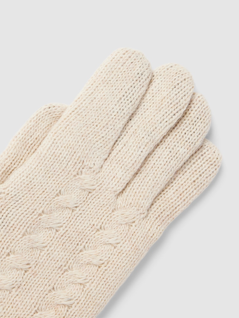 Handschuhe mit Label-Detail in beige
