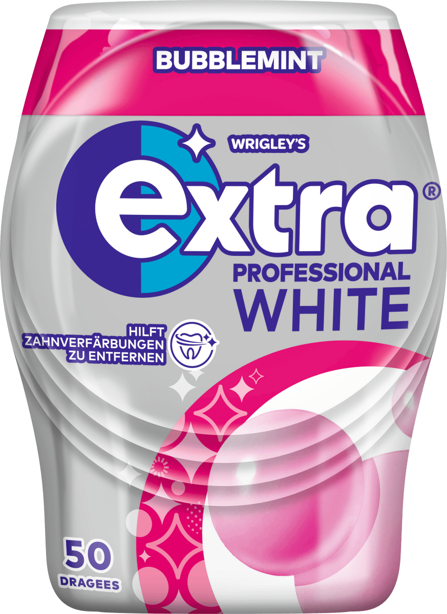 Kaugummi Extra Professional White, Bubblemint, zuckerfrei, 50 St