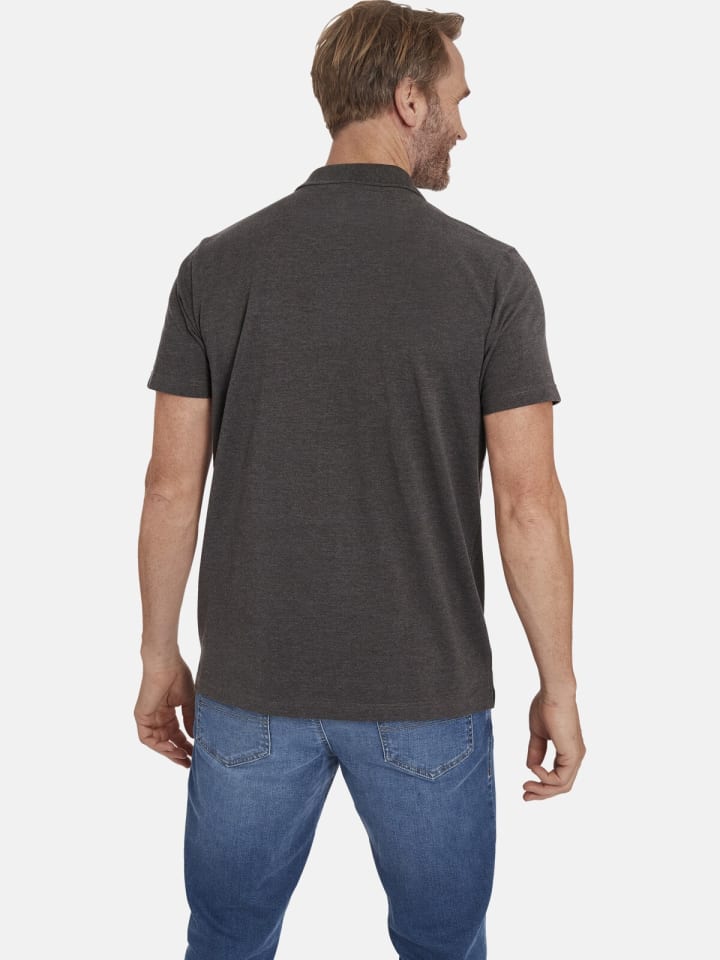 Jan Vanderstorm Poloshirt NISSE in dunkelgrau melange günstig kaufen