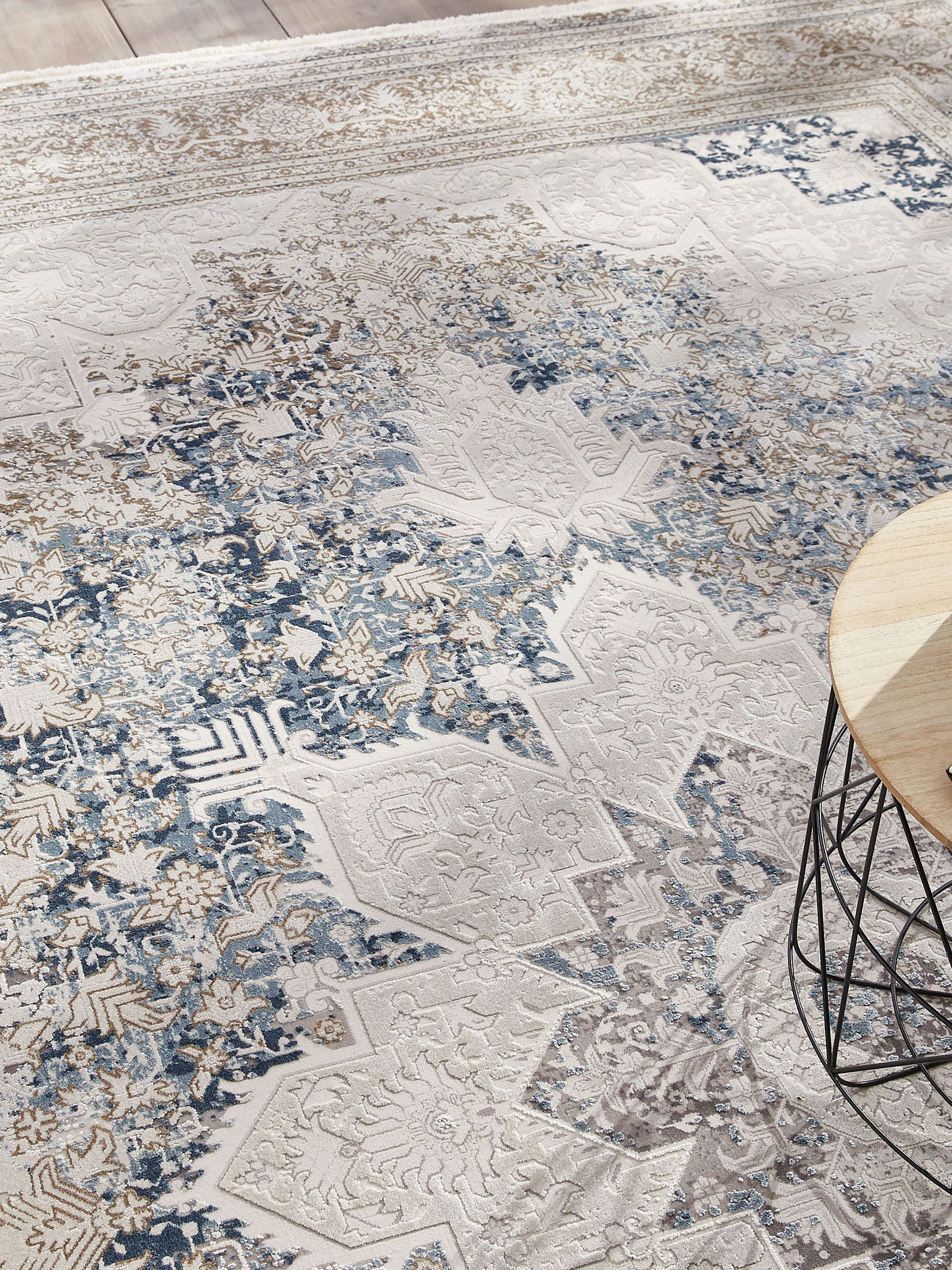 Kingfield Vintage-Teppich, Bleu