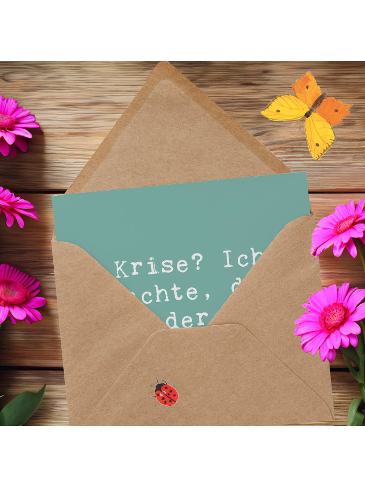 Mr. & Mrs. Panda Deluxe Karte Spruch Gelassenheit in Krisen mit ... in Meeresbrise günstig kaufen onesize