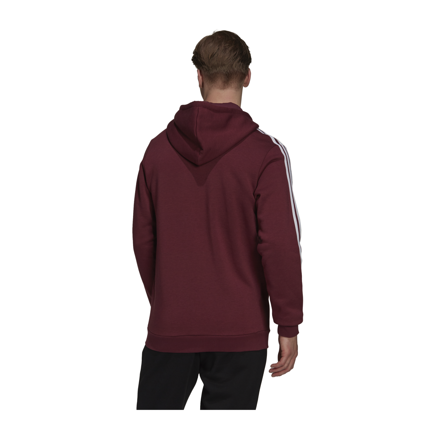 adidas Essentials 3S Kapuzenjacke Rot Weiss