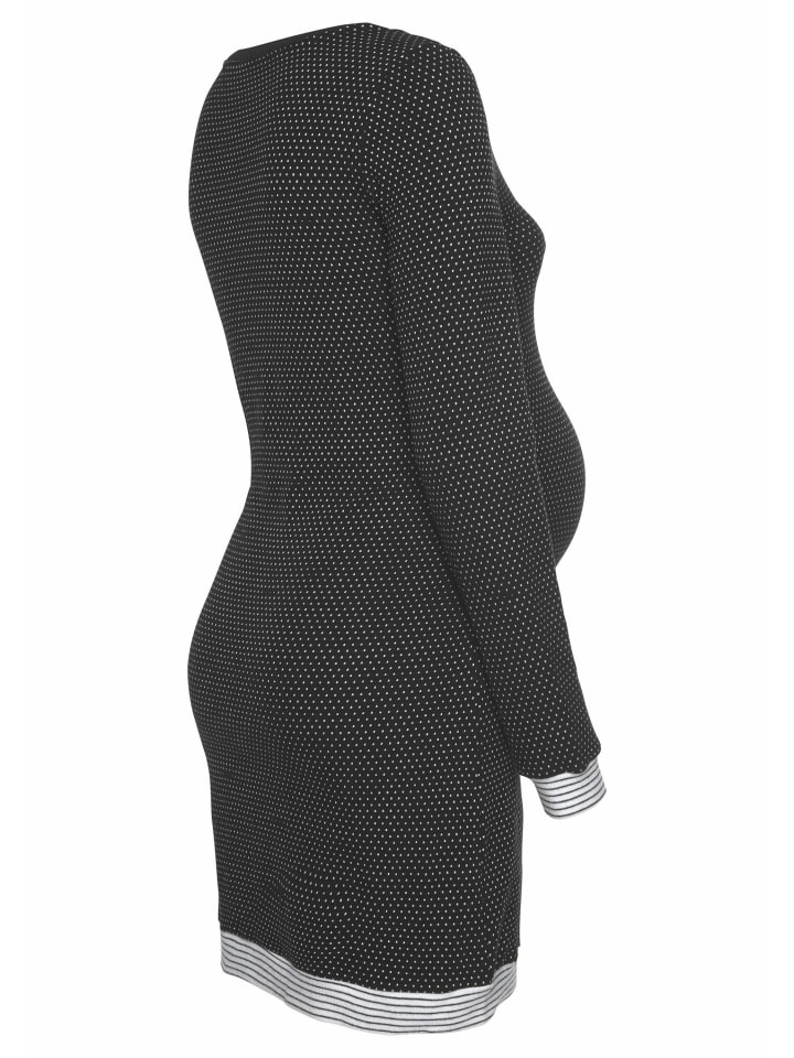 VIVANCE DREAMS Umstandsnachthemd in schwarz-weiß-gepunktet günstig kaufen 32/34