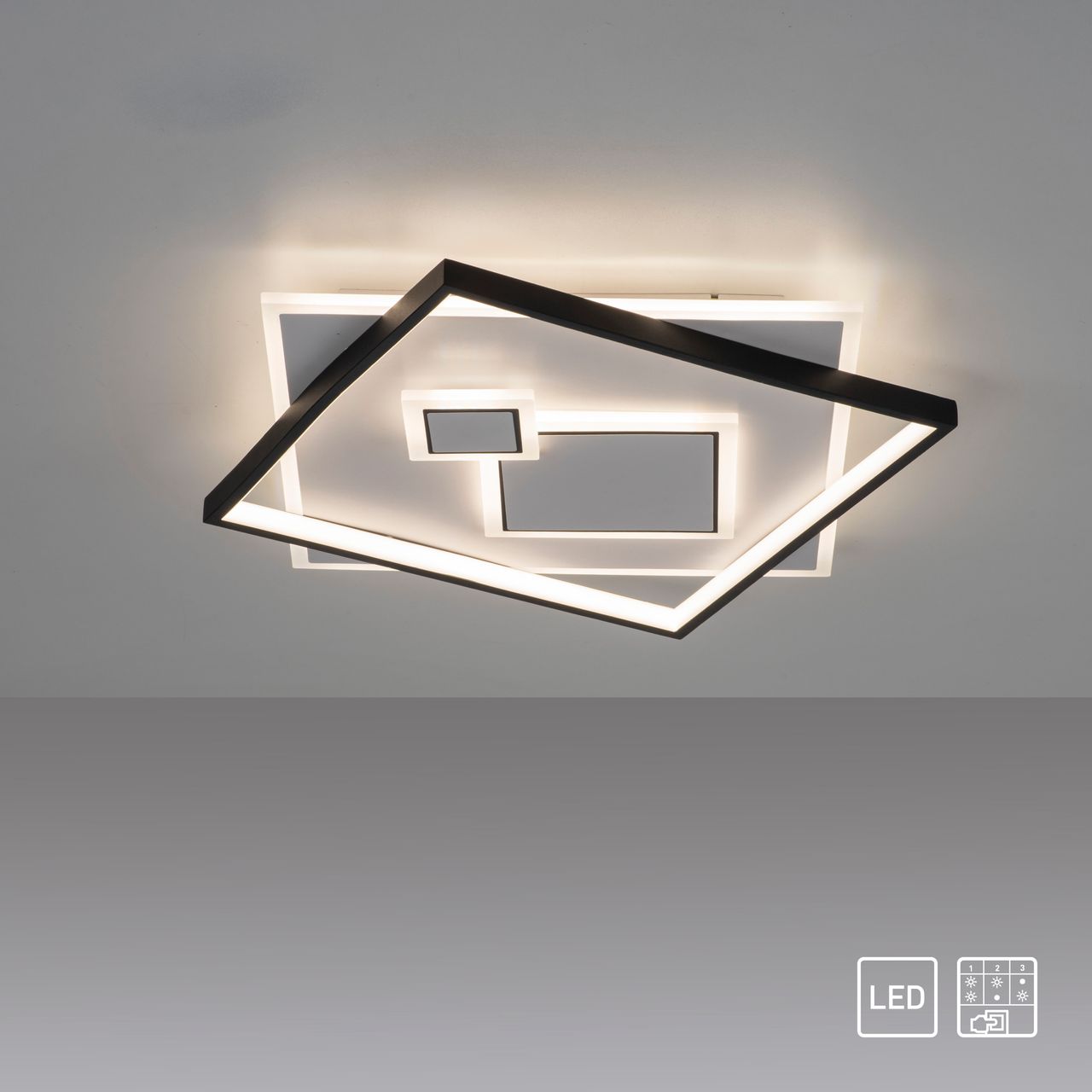Paul Neuhaus LED Deckenleuchte MAILAK, 1x LED-Board/26Watt   1x LED-Board/11Watt, Weiss