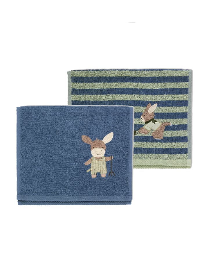 Sterntaler Kinderhandtuch 2er-Pack ESEL Emmilius in mittelblau günstig kaufen onesize