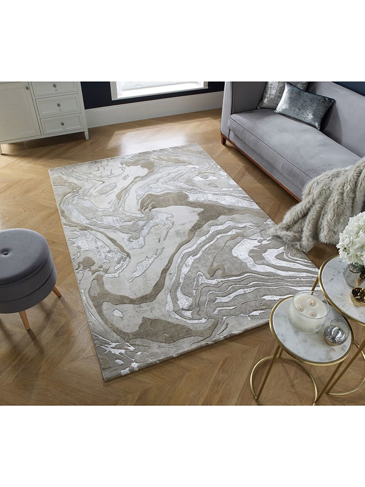 Flair Rugs Kurzflor-Teppich in Hellbraun/ Creme günstig kaufen