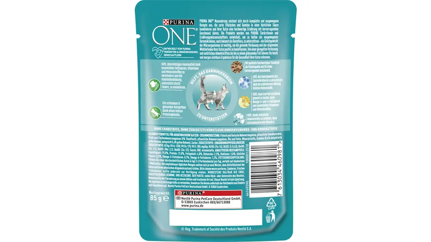 PURINA ONE Indoor Formula mit Thunfisch und grünen Bohnen 85 g