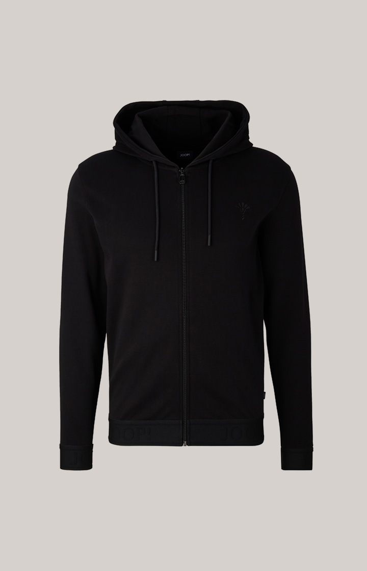 Loungewear-Sweatjacke in Schwarz
