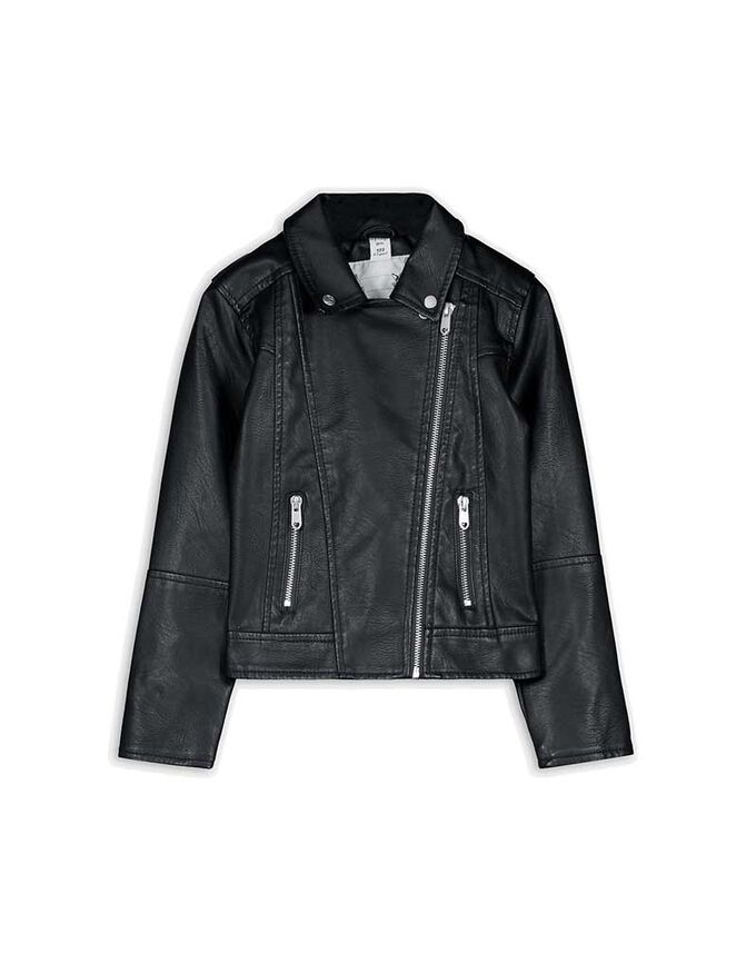 Bikerjacke - Lederoptik