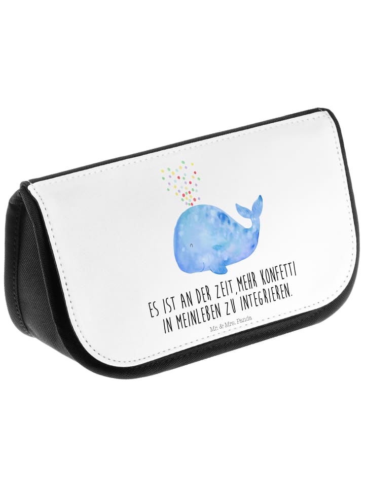 Mr. & Mrs. Panda Kosmetiktasche Wal Konfetti mit Spruch in Weiß günstig kaufen onesize