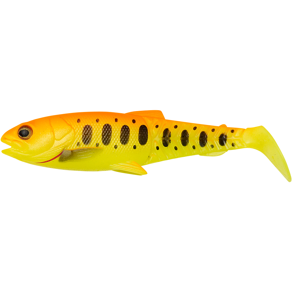 Savage Gear Softlure Craft Cannibal Paddletail (Golden Ambulance Fluo, Matte Finish)
