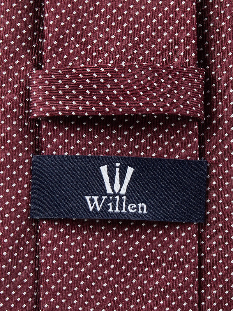 Seidenkrawatte mit Allover-Muster in bordeaux rot