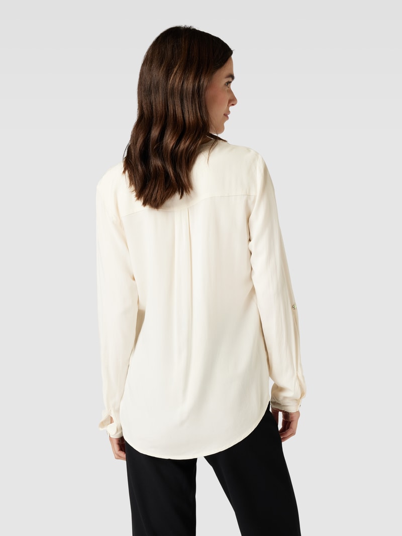 Blusenshirt mit V-Ausschnitt in offwhite