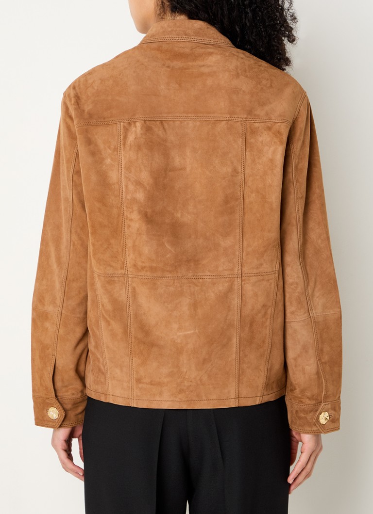 Chaqueta Kuba de Zadig&Voltaire en ante de piel de cabra con solapa y bolsillos laterales.