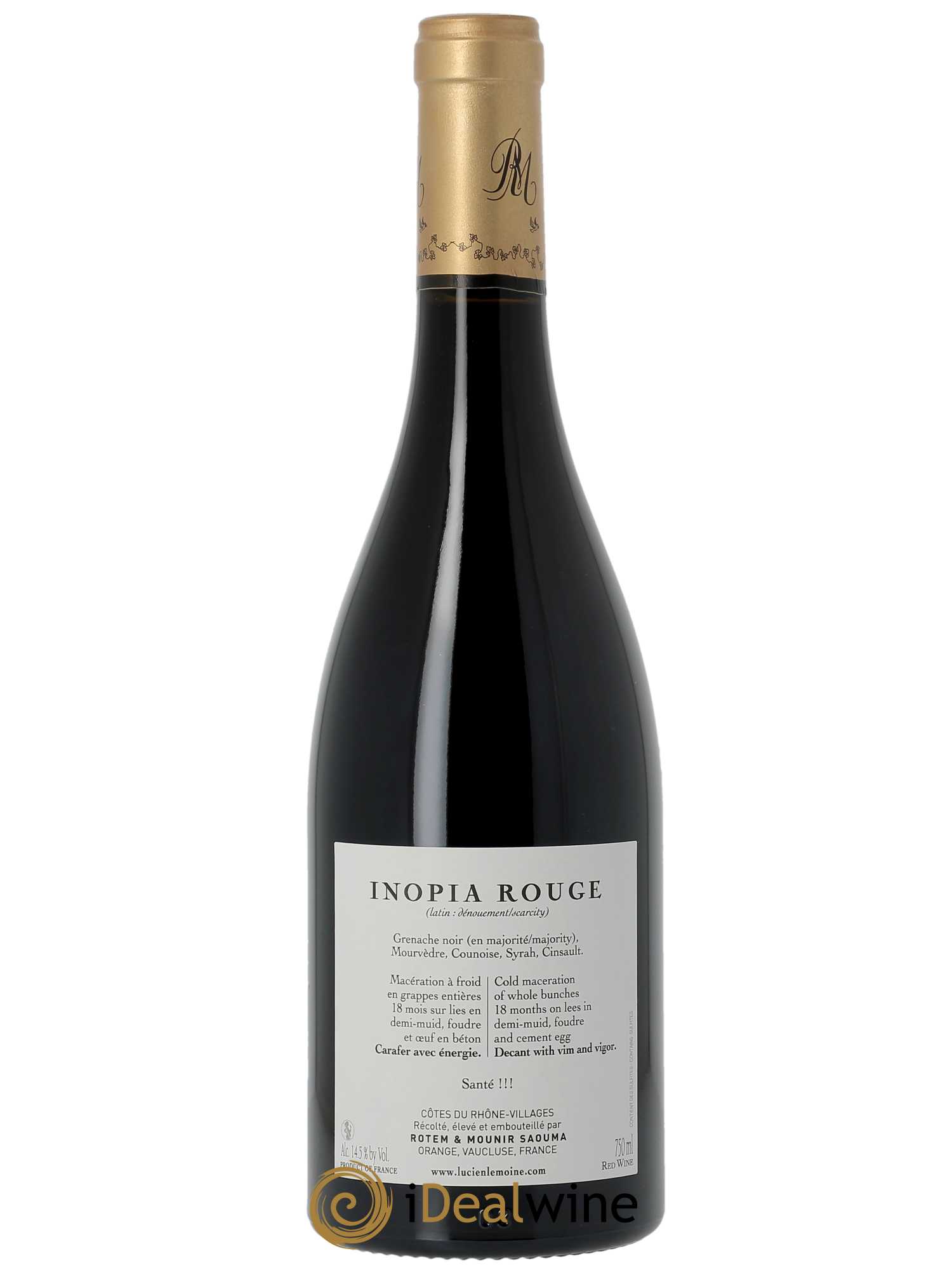 Côtes du Rhône Inopia Rotem & Mounir Saouma  2020 - Lot de 1 Bouteille