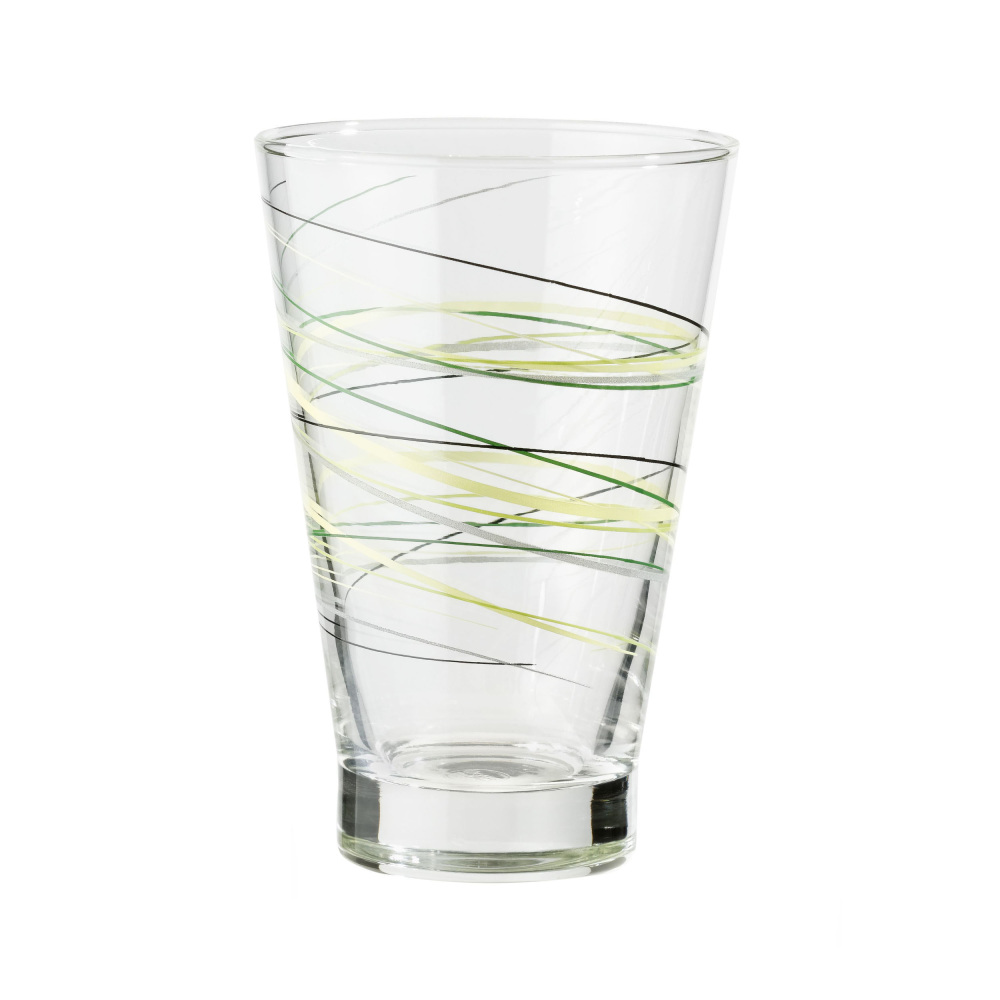 Trinkglas 435ml klar/grün