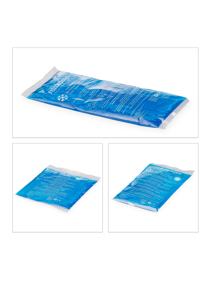 relaxdays 4-tlg. Kühlpad Set in Blau günstig kaufen onesize