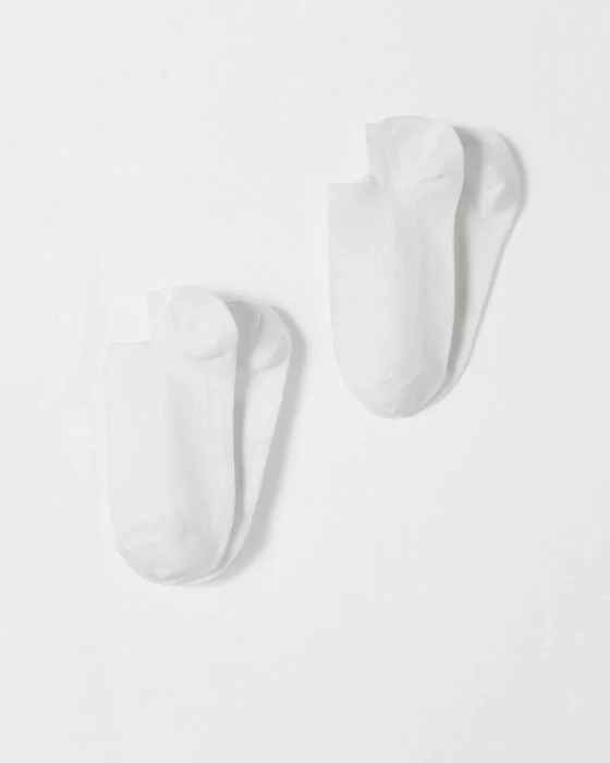 Lot de 2 paires de socquettes invisibles