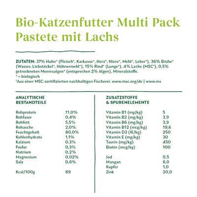 Yarrah Bio Pate Multipack 8 x 100 g