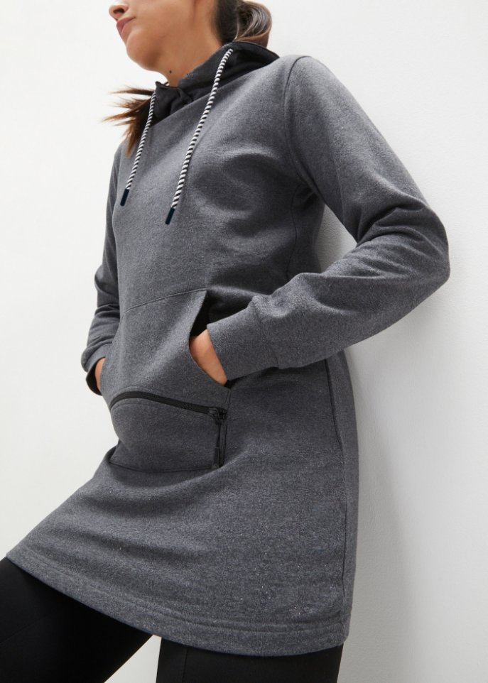 Extra langes Sweatshirt mit Tasche