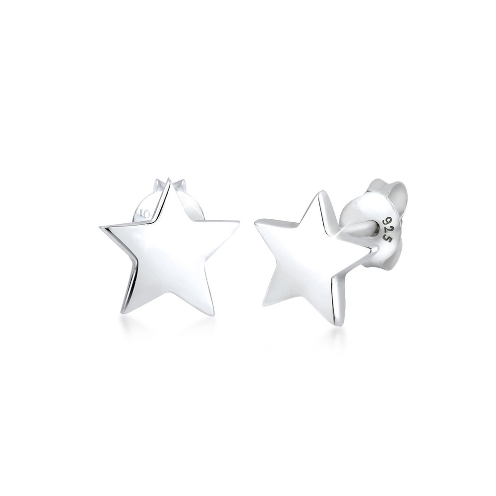 Elli Elli Boucles d'Oreilles Femmes Clous d'oreille étoile élégant en argent sterling  Boucles d'oreilles