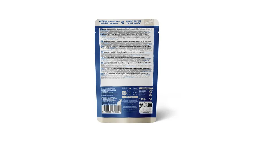 WOW Katzennassfutter Senior Wild & Kaninchen 125 g