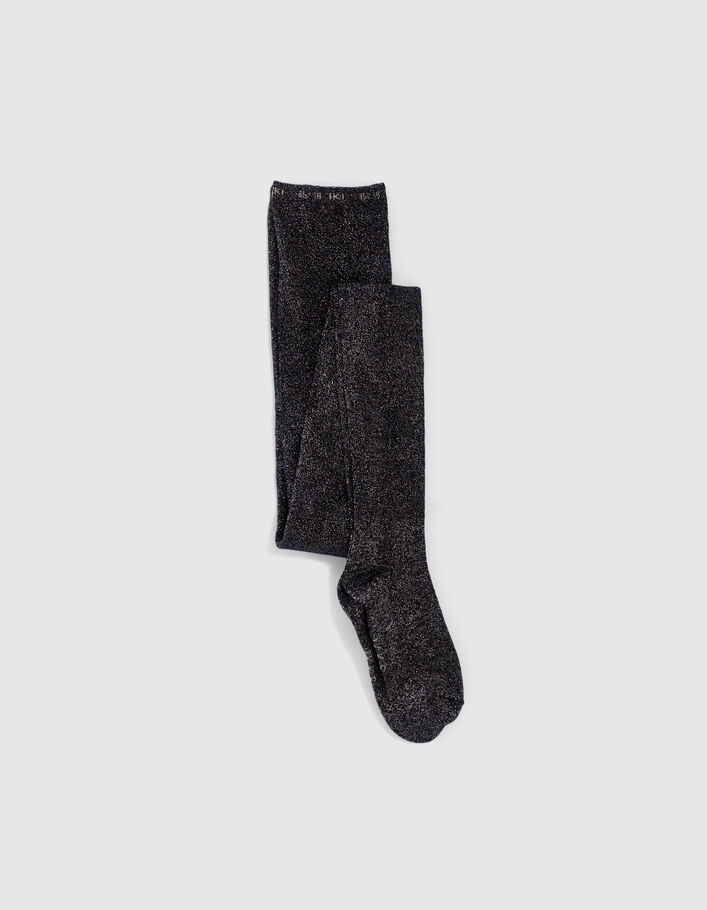 Collants noirs pailletés tricot fille